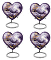 colourful swirl heart aluminium urn for men's ashes