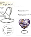 colourful swirl heart aluminium urn for men's ashes