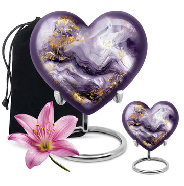 10 inch large Urn with 1 Keepsake 3 Inch Urn