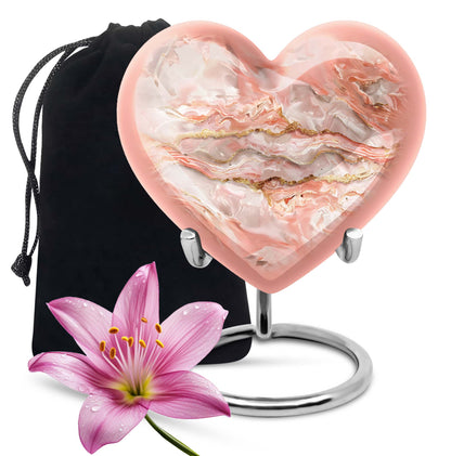 Colourful Swirl Heart Urn