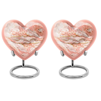Colourful Swirl Heart Urn