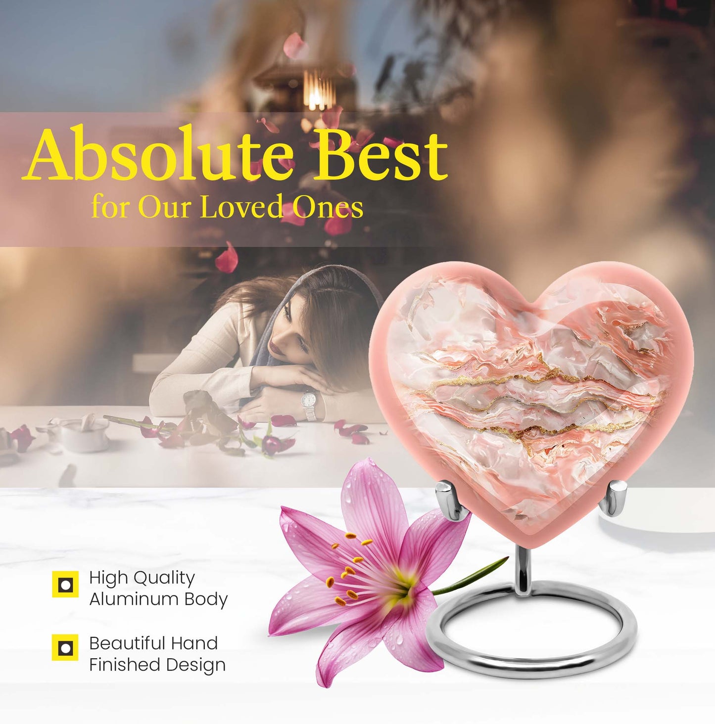 Colourful Swirl Heart Urn