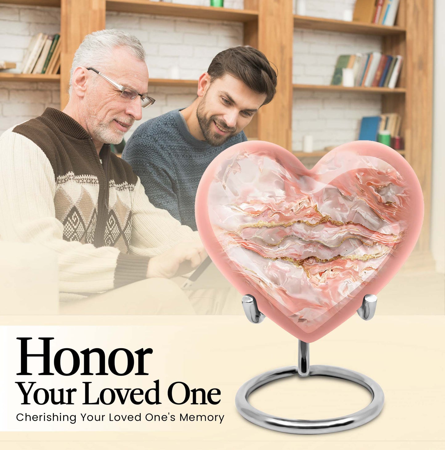 Colourful Swirl Heart Urn
