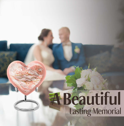 Colourful Swirl Heart Urn