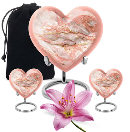 Colourful Swirl Heart Urn