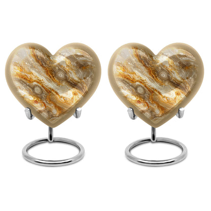 Colourful Swirl Heart Urn