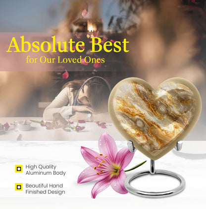 Colourful Swirl Heart Urn