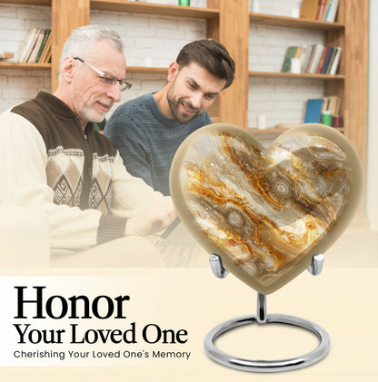 Colourful Swirl Heart Urn