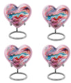 Colourful swirl heart urn for cremation