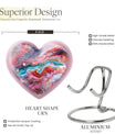 Colourful swirl heart urn for cremation