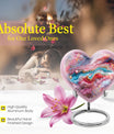 Colourful swirl heart urn for cremation