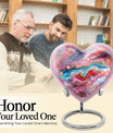 Colourful swirl heart urn for cremation