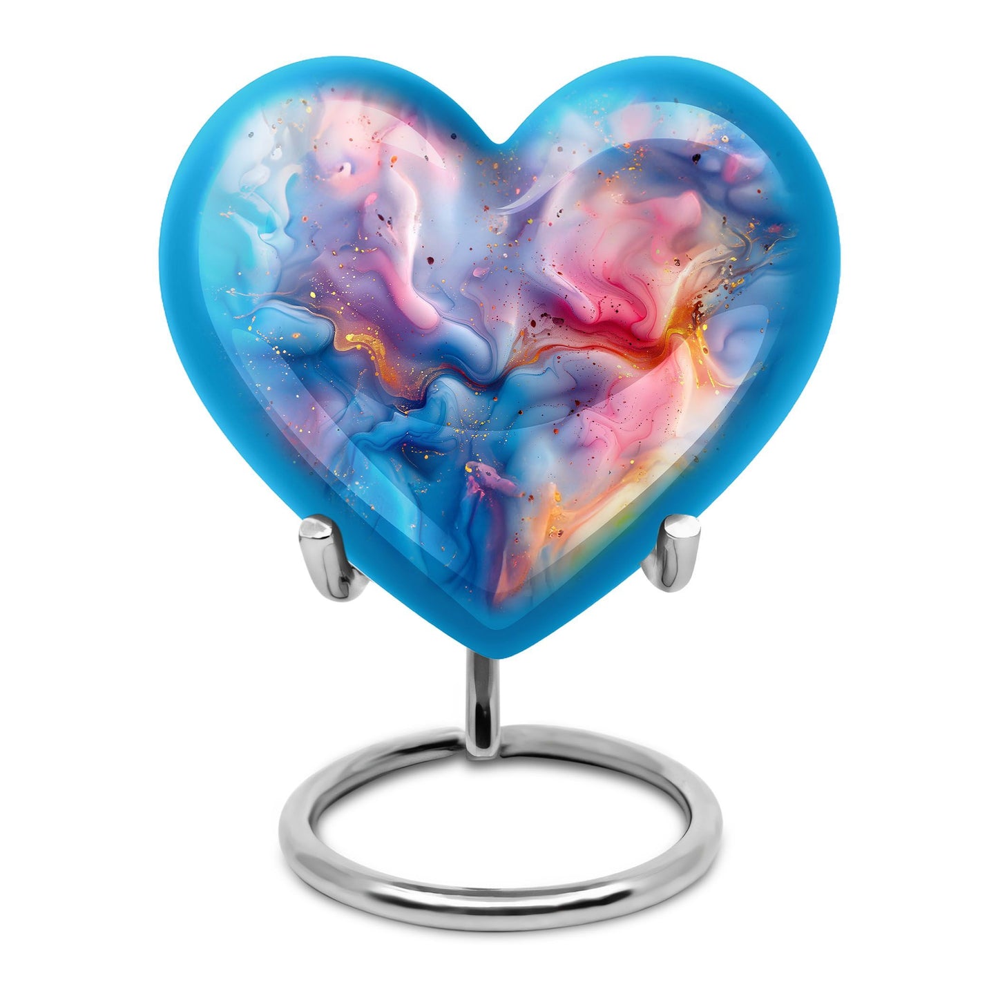 Colourful Swirl Heart Urn