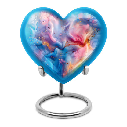 Colourful Swirl Heart Urn