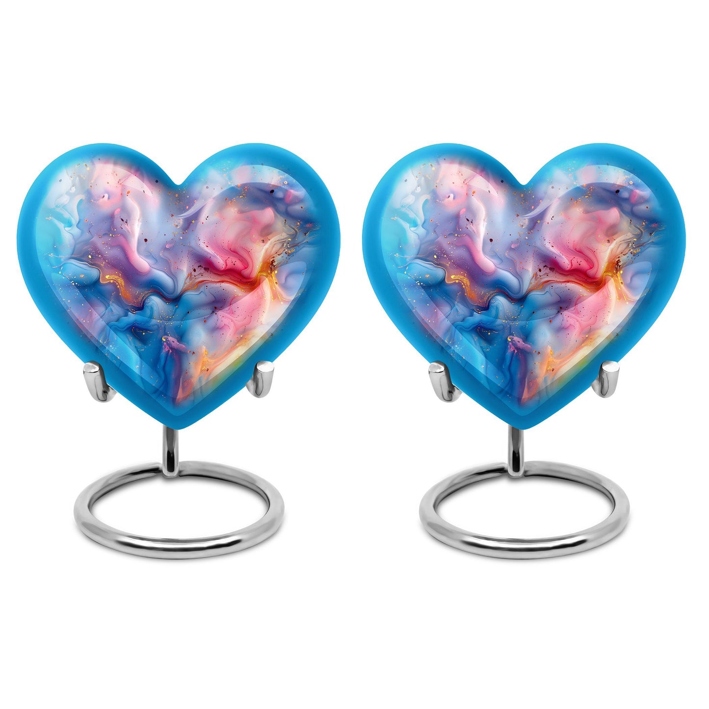 Colourful Swirl Heart Urn