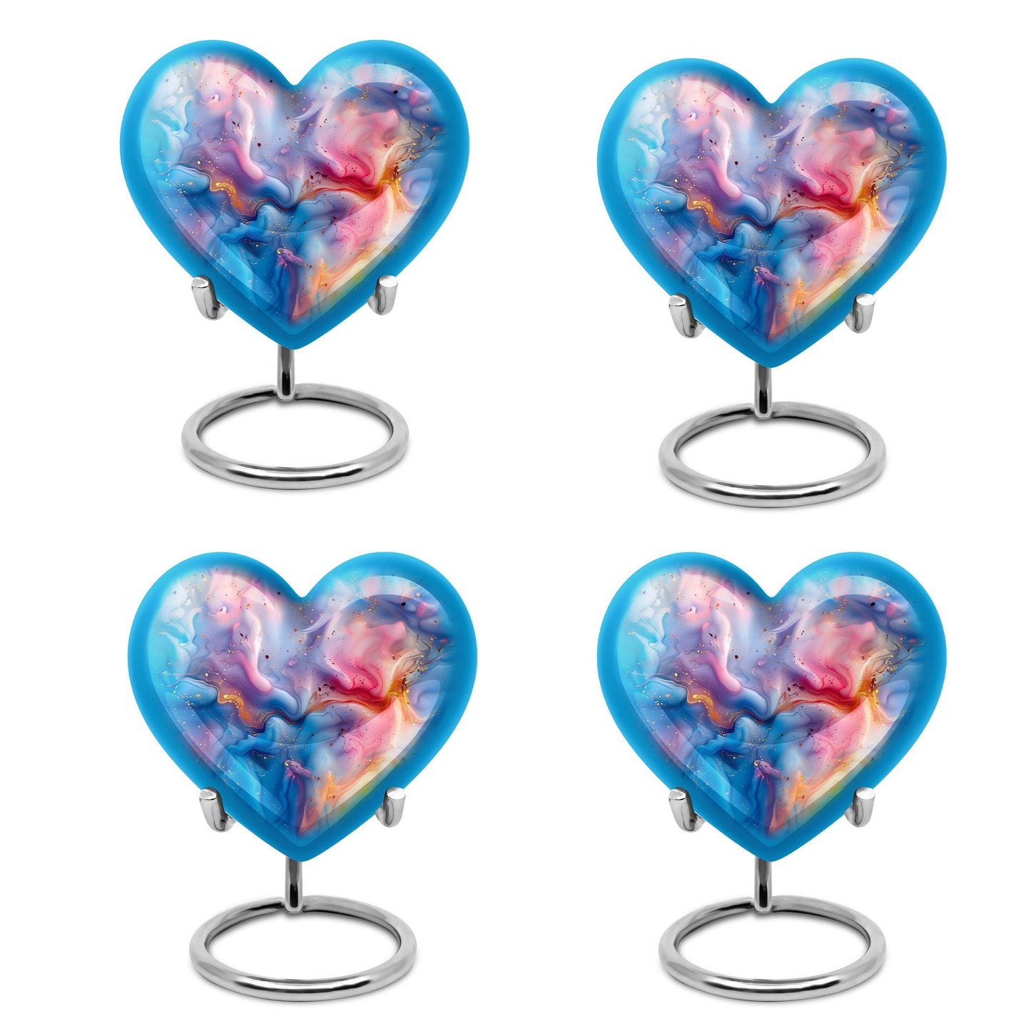 Colourful Swirl Heart Urn