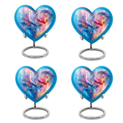 Colourful Swirl Heart Urn