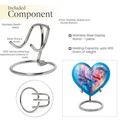 Colourful Swirl Heart Urn