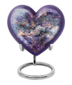 Abstract design heart-shaped colourful swirl urn