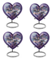 Abstract design heart-shaped colourful swirl urn