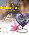 Abstract design heart-shaped colourful swirl urn