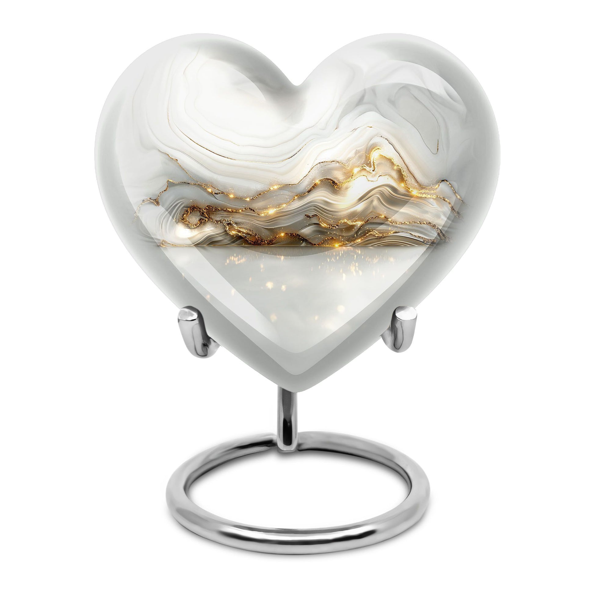 Colourful Swirl Heart Urn for ashes