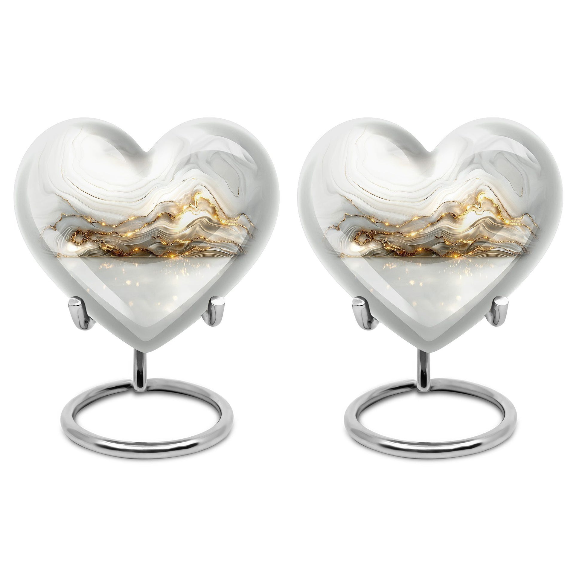 Colourful Swirl Heart Urn for ashes