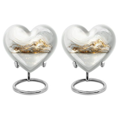 Colourful Swirl Heart Urn for ashes