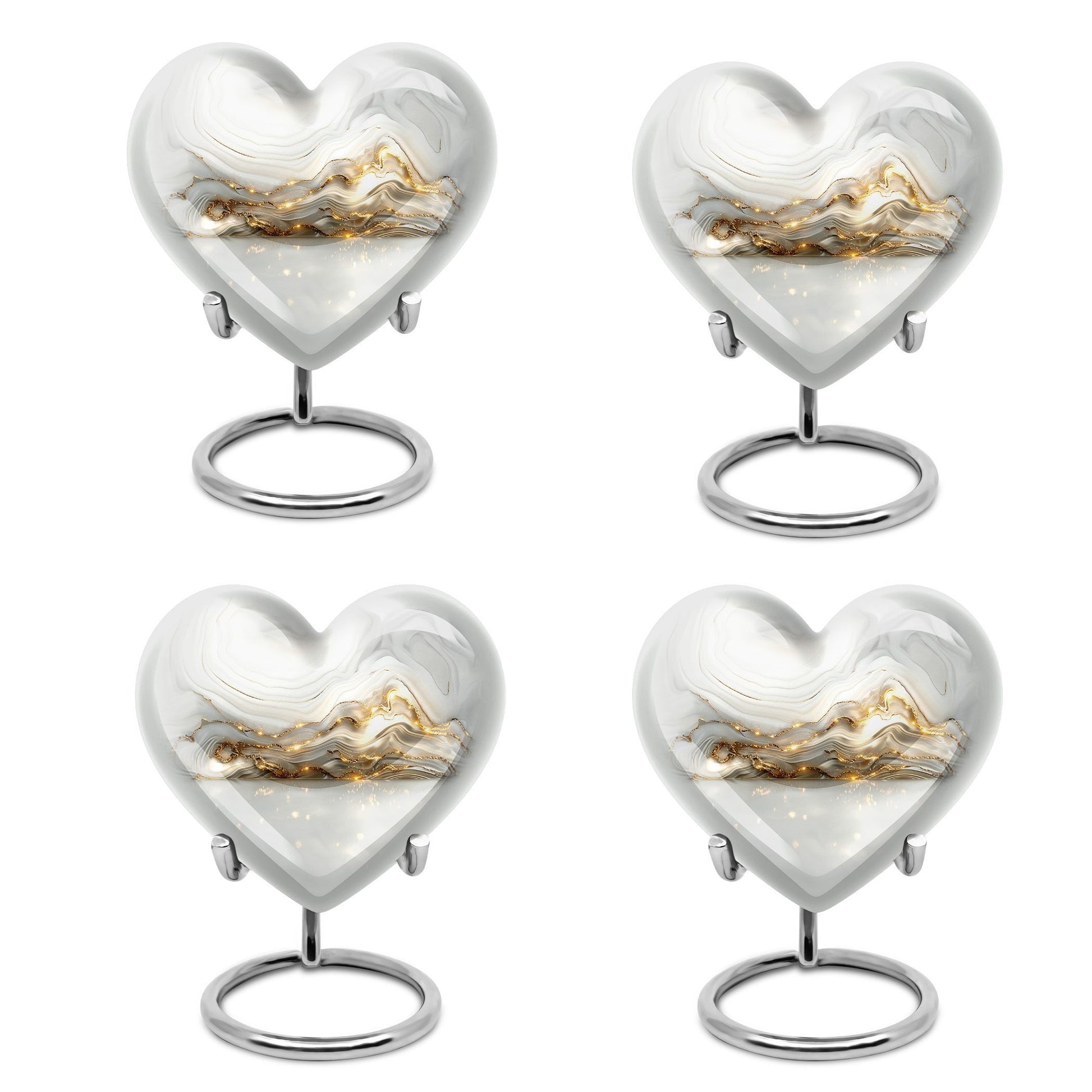 Colourful Swirl Heart Urn for ashes