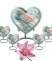 Colourful Swirl Heart Burial Urn