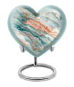 Colourful Swirl Heart Burial Urn