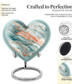 Colourful Swirl Heart Burial Urn