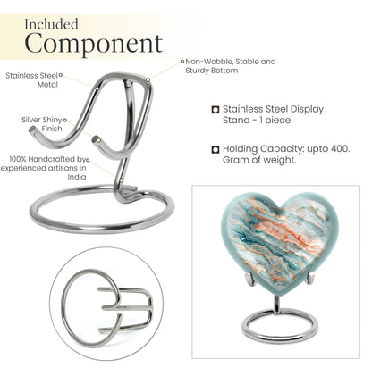 Colourful Swirl Heart Burial Urn