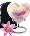 Colourful Swirl Heart Urn