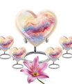 Colourful Swirl Heart Urn