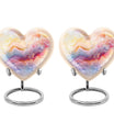Colourful Swirl Heart Urn