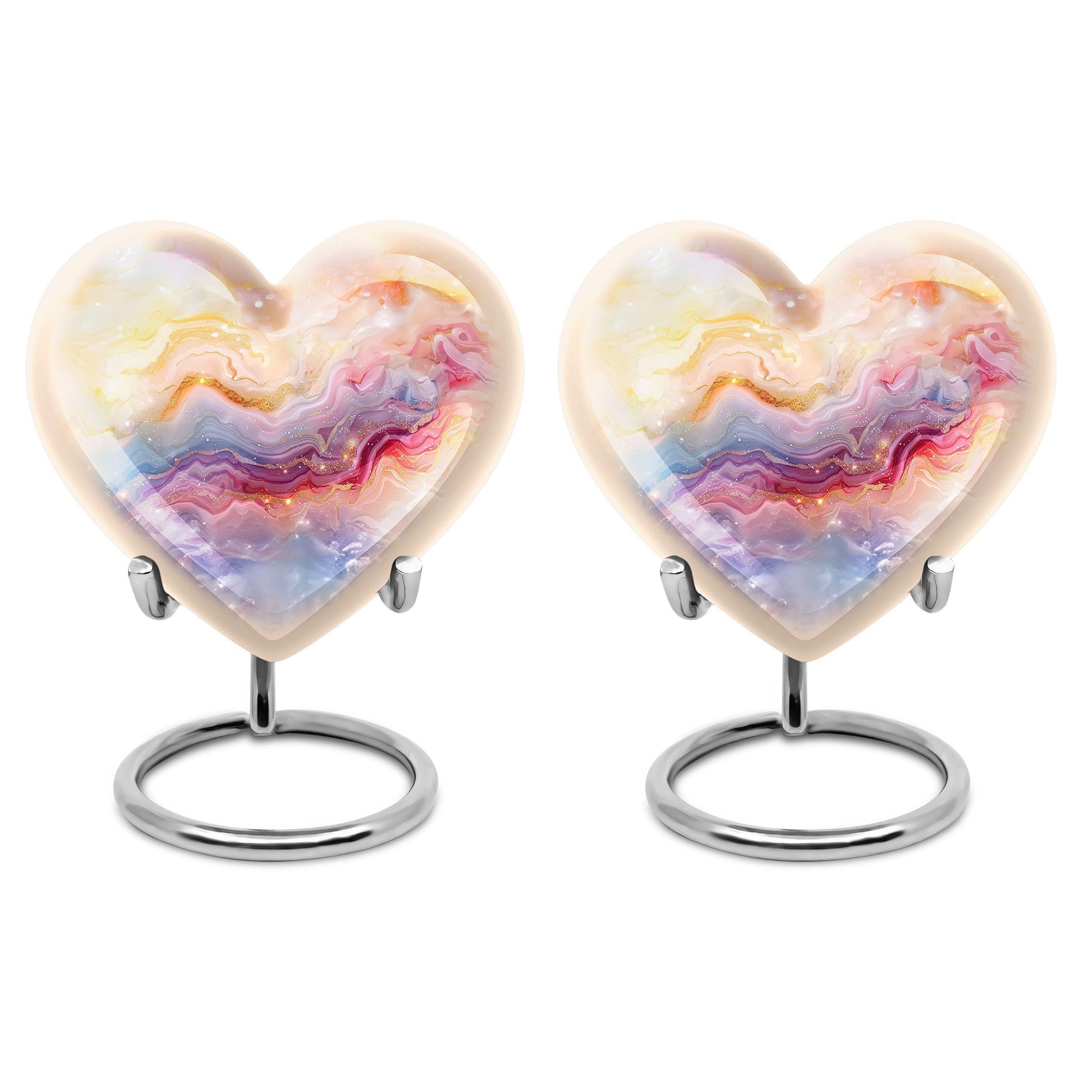 Colourful Swirl Heart Urn