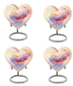 Colourful Swirl Heart Urn
