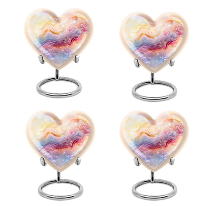 Colourful Swirl Heart Urn