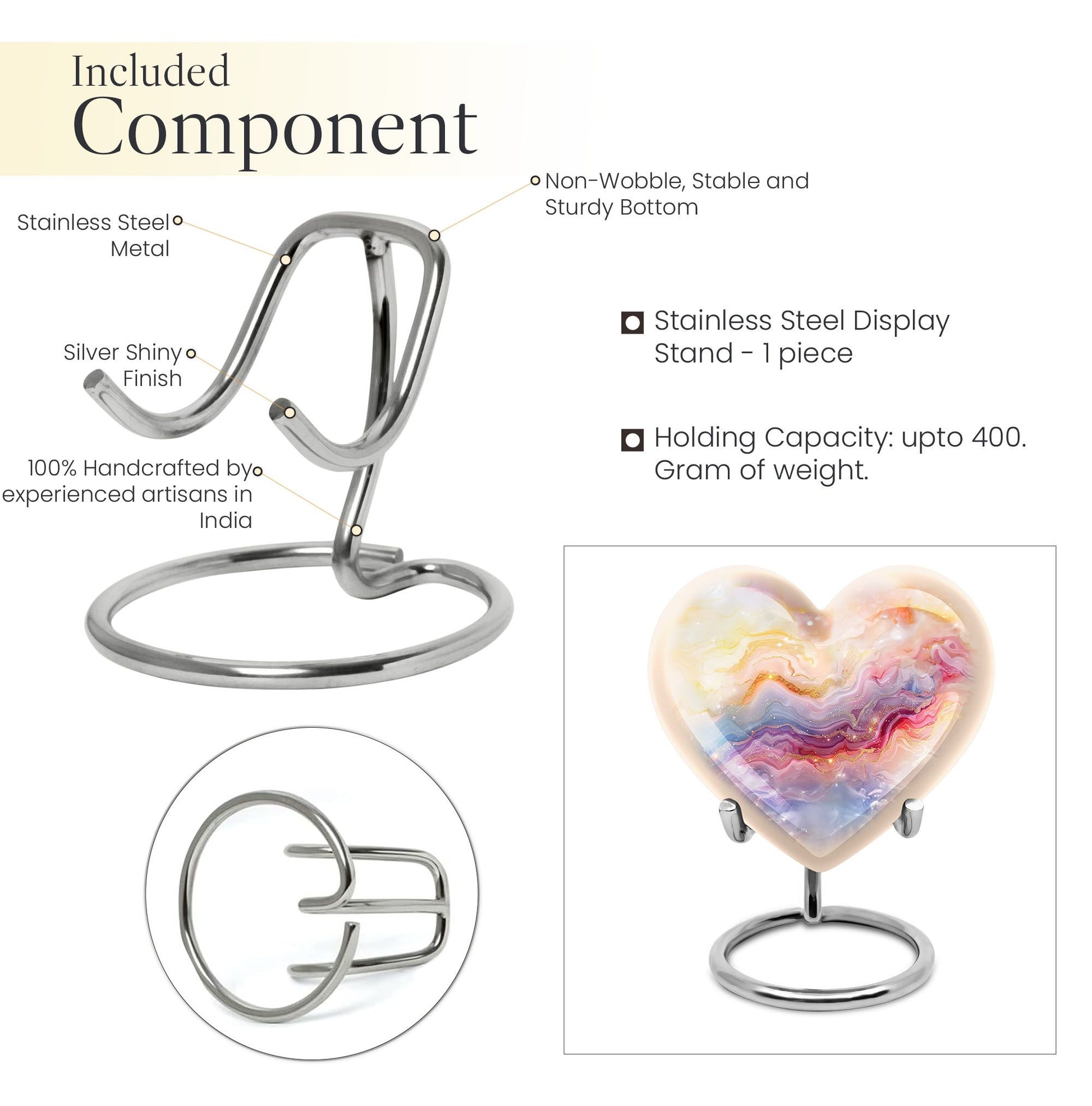 Colourful Swirl Heart Urn