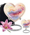 Colourful Swirl Heart Urn