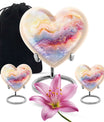 Colourful Swirl Heart Urn