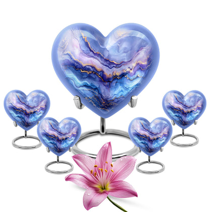 abstract heart urn