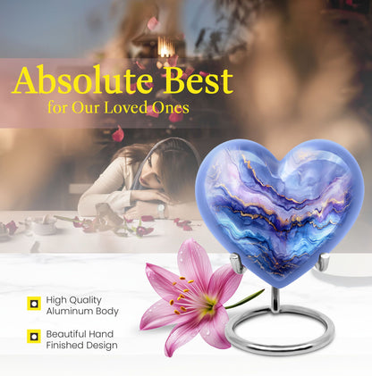 abstract heart urn