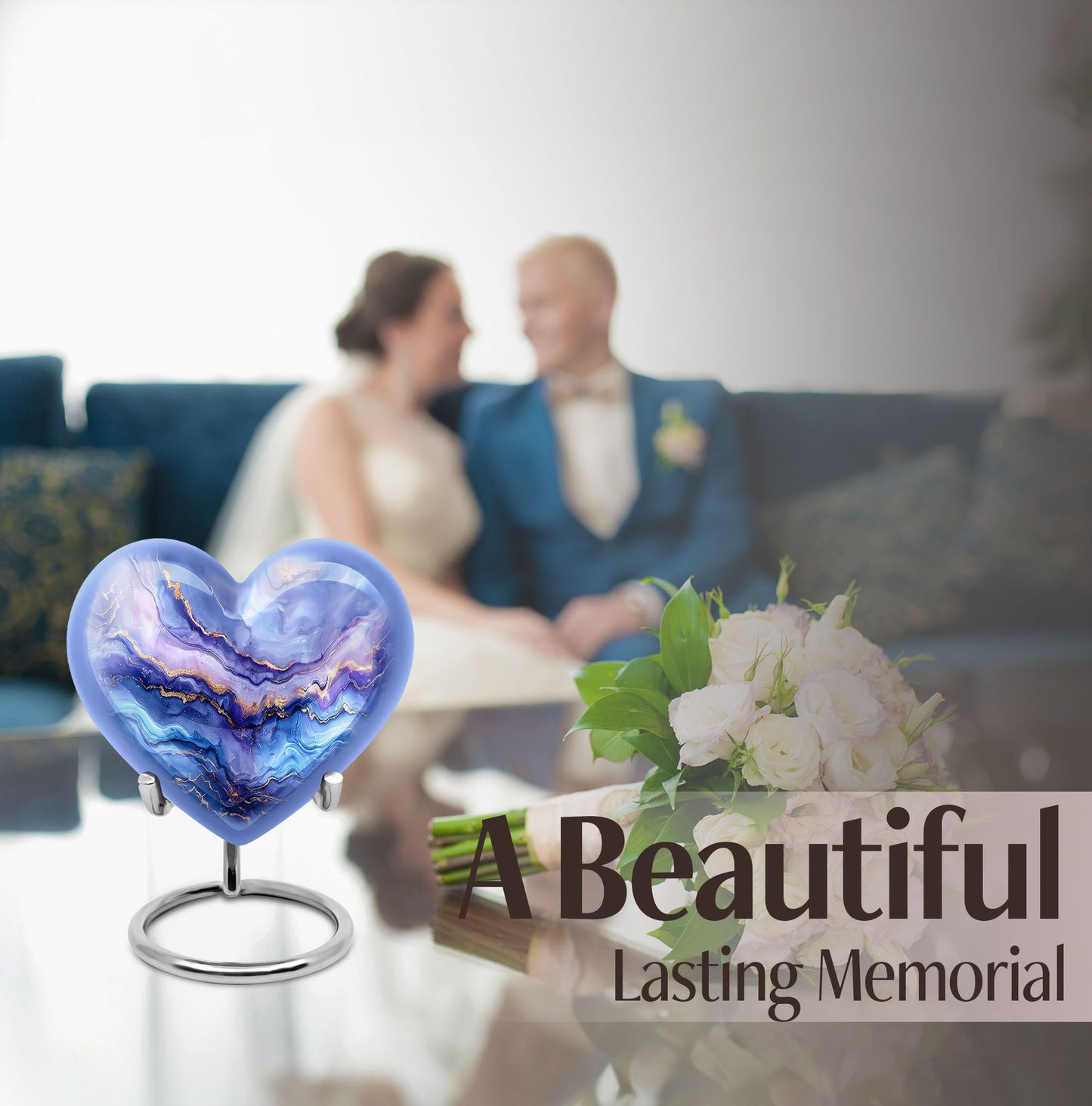 abstract heart urn