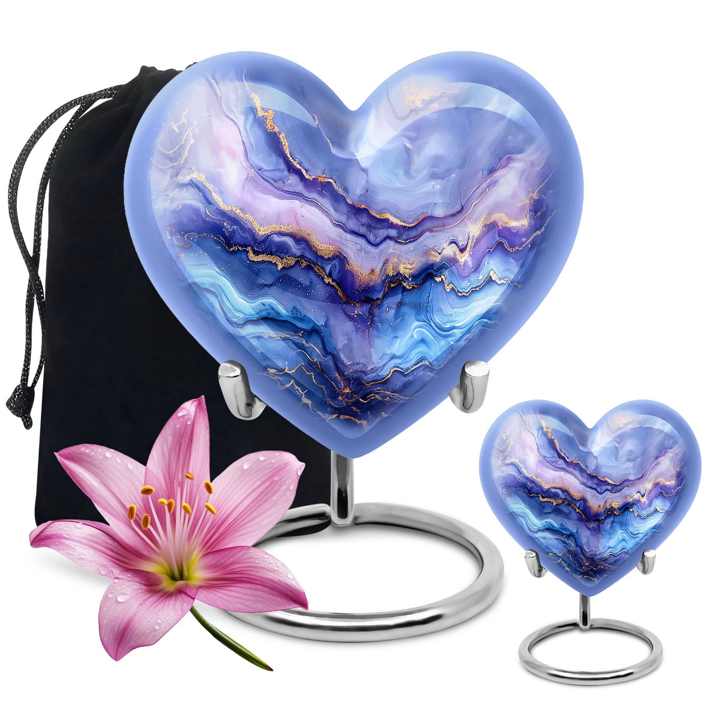 abstract heart urn