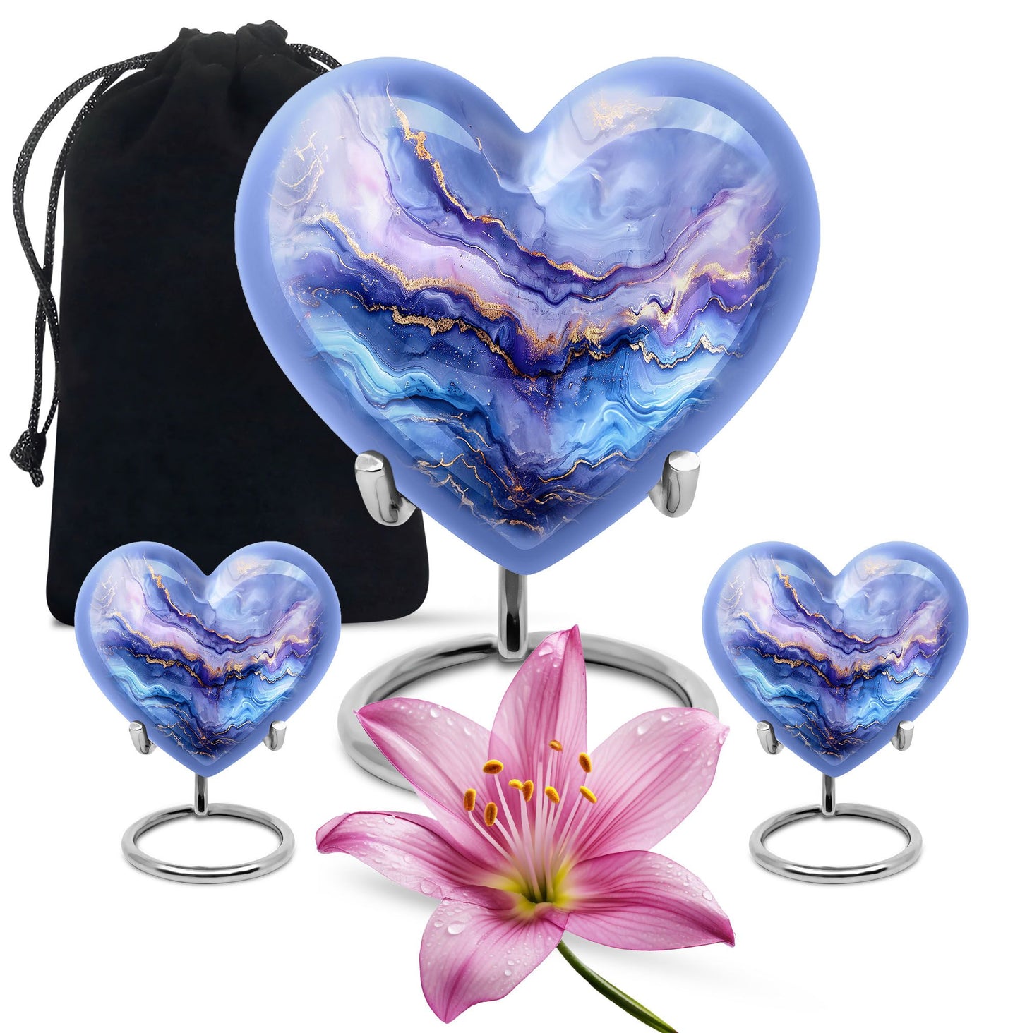 abstract heart urn