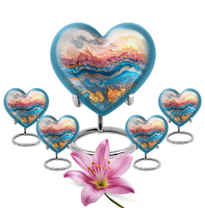 Abstract Heart Urn, memorial urn for men