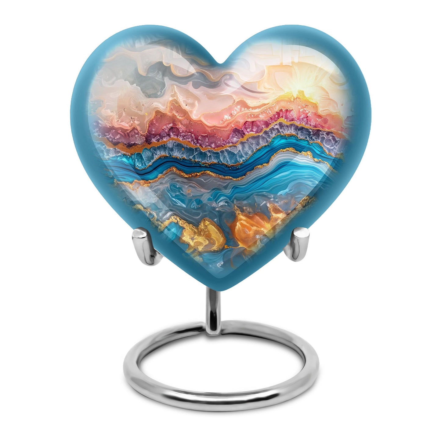 Abstract Heart Urn, memorial urn for men