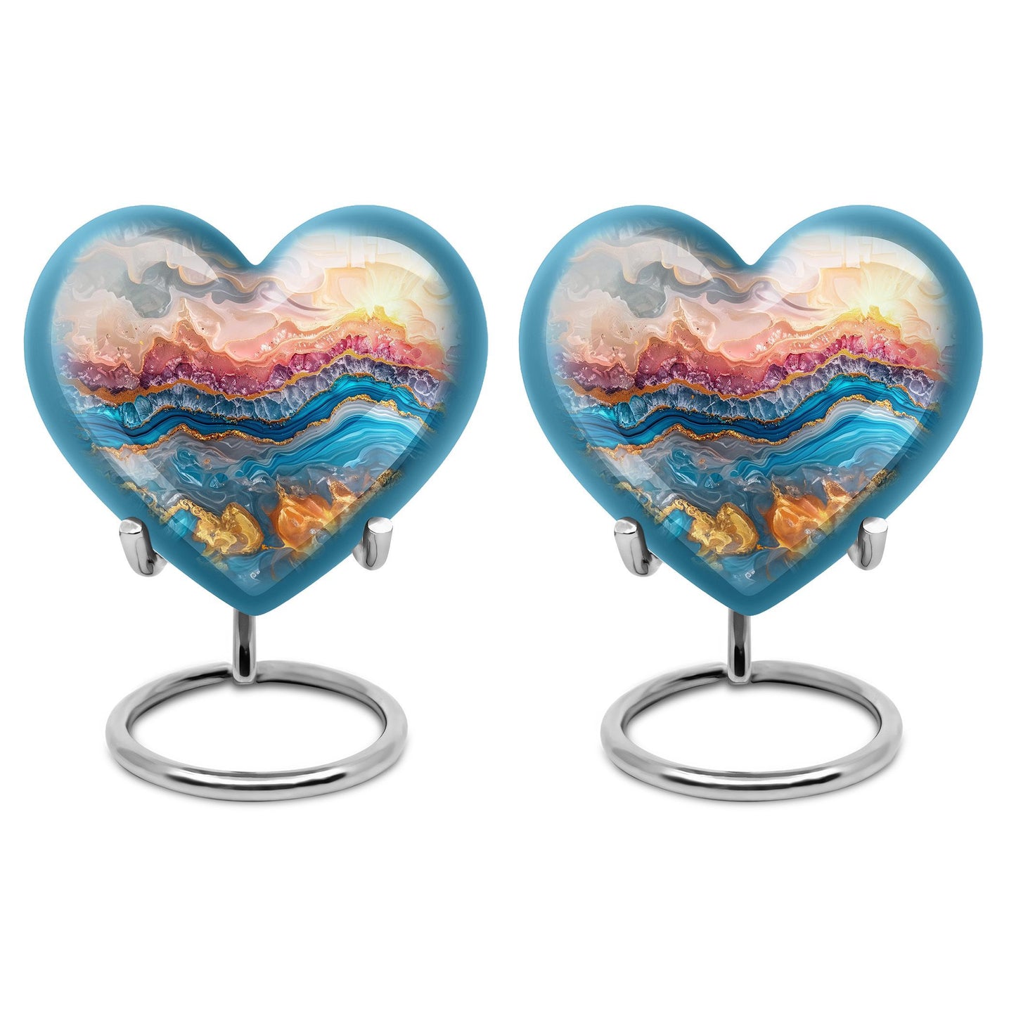Abstract Heart Urn, memorial urn for men